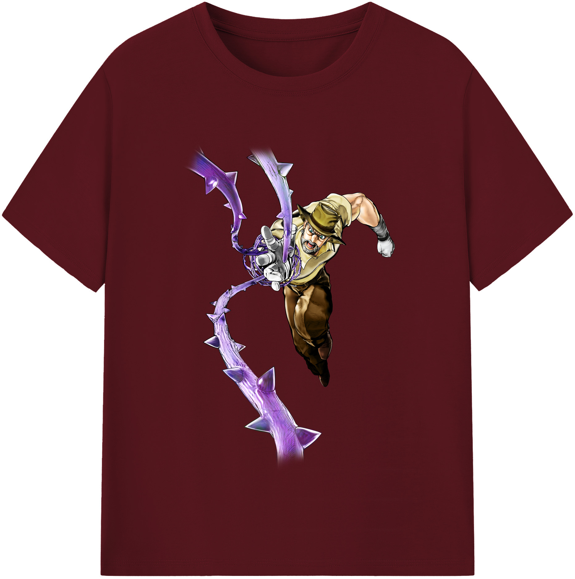（画像用） ジョジョの奇妙な冒険 ジョセフ?ジョースター JoJo's Bizarre Adventure Joseph Joestar 綿100％半袖Tシャツ（フロントプリント）